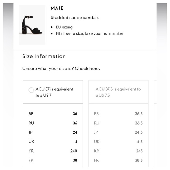 MAJE Paris Studded Block Heel Suede Sandals Heels - Picture 13 of 15